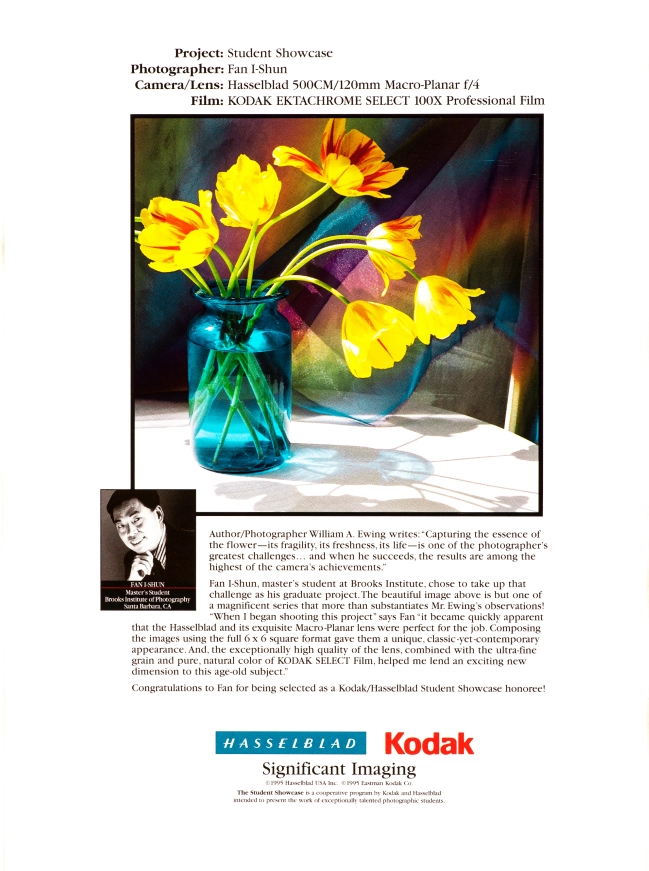 《花》榮獲 Kodak / Hasselblad 大獎