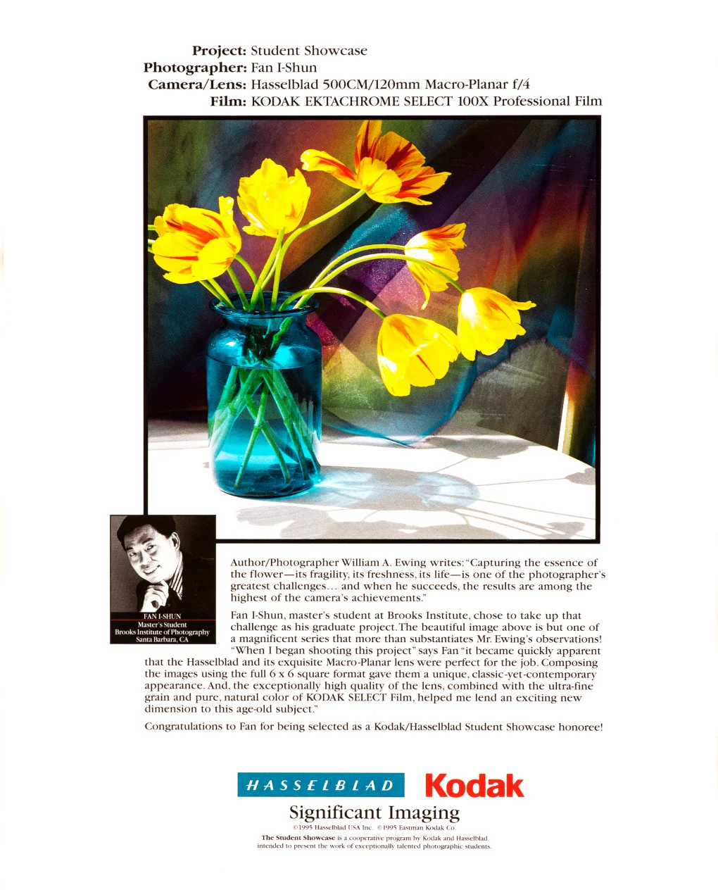 《花》榮獲 Kodak / Hasselblad 大獎