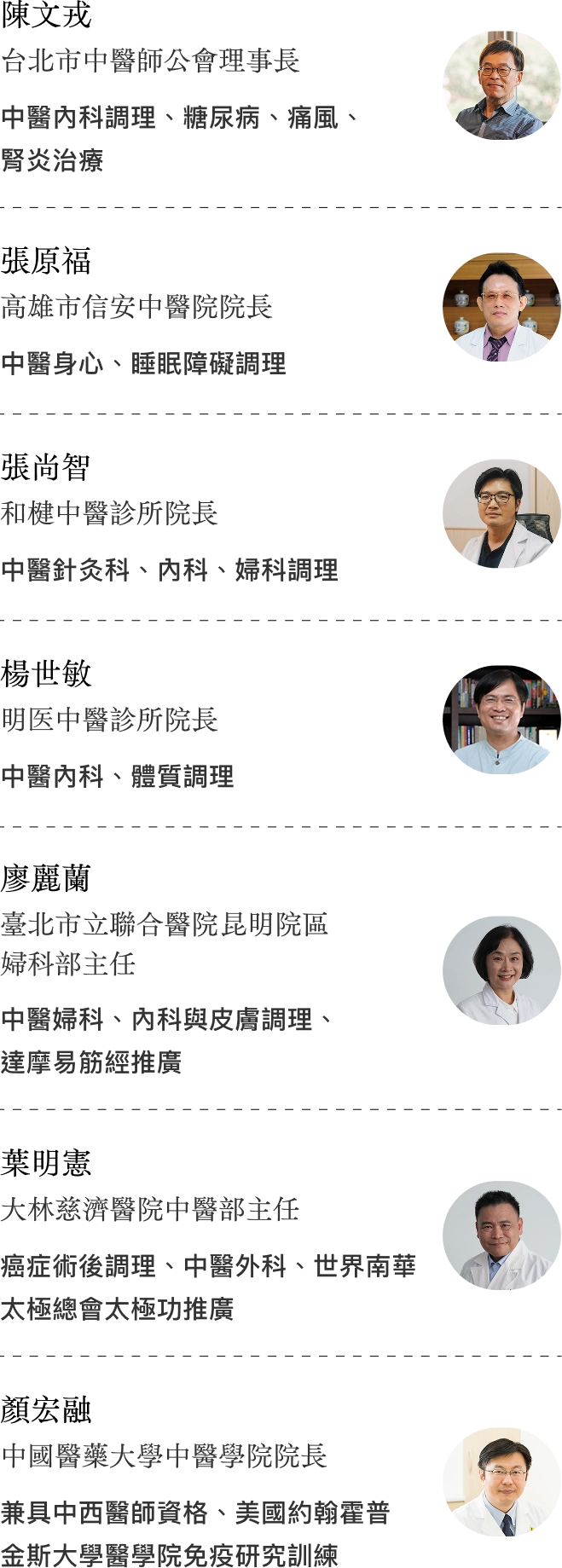 中醫師 講師資歷
